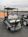 2022 Club Car CA100E Canopy, Fold down Windshield, Beacon, Back up Alarm, All-Trail Trials, HD 8 V Batteries, Trailer Hitch and Ball