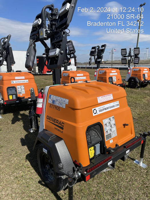 2023 Generac MLT2 Diesel, Flex Switch 120V Input, Powerzone Controller, 
(4) 320W LED Lights, 4kW Generator, 39.9 Gal Fuel Tank, 2" Ball, T3