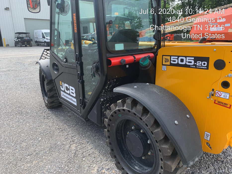 2020 JCB 505-20TC Cab/Heat/Air, Solid Tires, Work Lights, Beacon, Aux Hydraulics, Back up Alarm, ES Decals