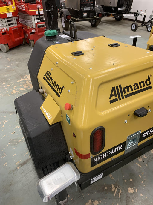 2022 Allmand NLV3GR (4) LED Light Fixture 350W, 23' Vertical Mast, 3kW Prime, Towable, Deep Sea L401, Leveling Jacks, Yanmar T4F 5.8hp