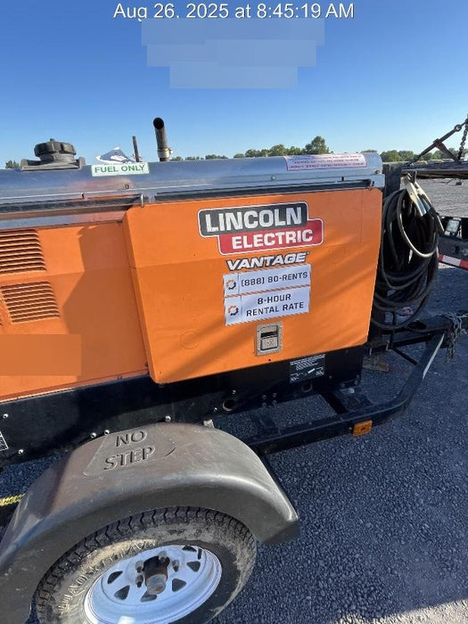2021 Lincoln Electric Vantage 322 Vantage 322 Ready Pak 3 w/ Decals, ORANGE (includes trailer, cable rack, fender light kit) NO Telematics