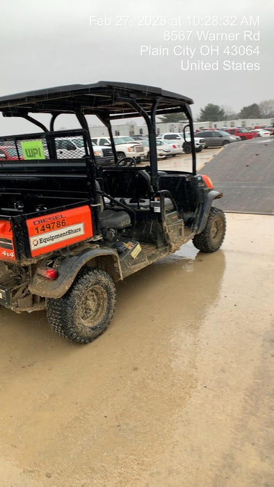 2022 Kubota RTV-X1140W-H Plastic Canopy, Windshield Acrylic Clear, LED Strobe Light, Wire Harness Kit, Back up Alarm