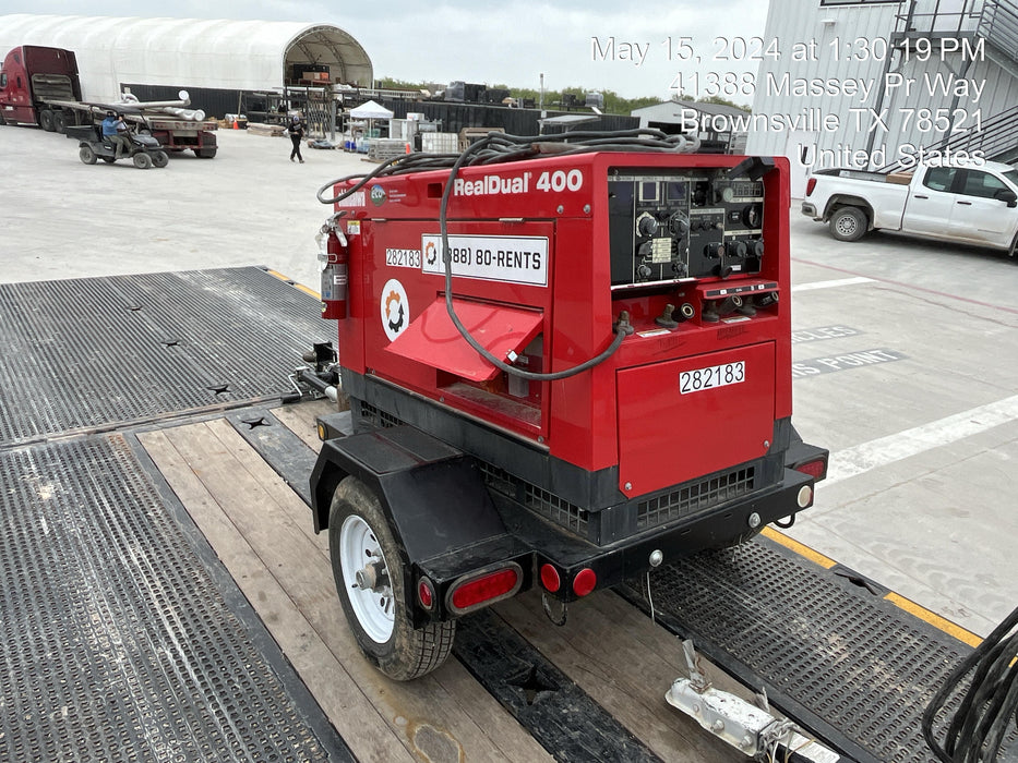 2022 Shindaiwa DGW400MDL Kubota D902 Engine, 23 HP, Dual Op Welder, Wire, Arc, Droop Stick, Tig, and CC Stick Functionality, Simulphase, 3 Phase and 1 Phase Gen Output, Single Axle NB Trlr, Slr Trckl Chrg 12V 12W, Fire Ext