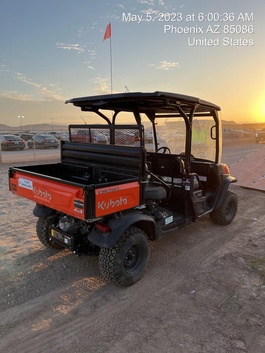 2022 Kubota RTV-X1140W-H Plastic Canopy, Windshield Acrylic Clear, LED Strobe Light, Wire Harness Kit, Back up Alarm