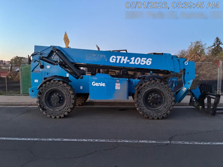 2018 Genie GTH-1056 GTH-1056 w/Open ROPS, Solid Tires, Work Lights, 60" carriage/forks, cab mesh, beacon