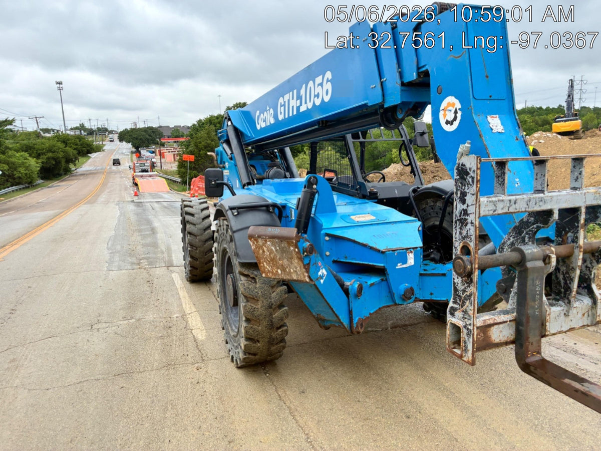 2018 Genie GTH-1056 Genie GTH-1056 w/ROPS, Work Lights, Solid Tires, RH Cab Mesh, Beacon, 60" Carriage and Forks