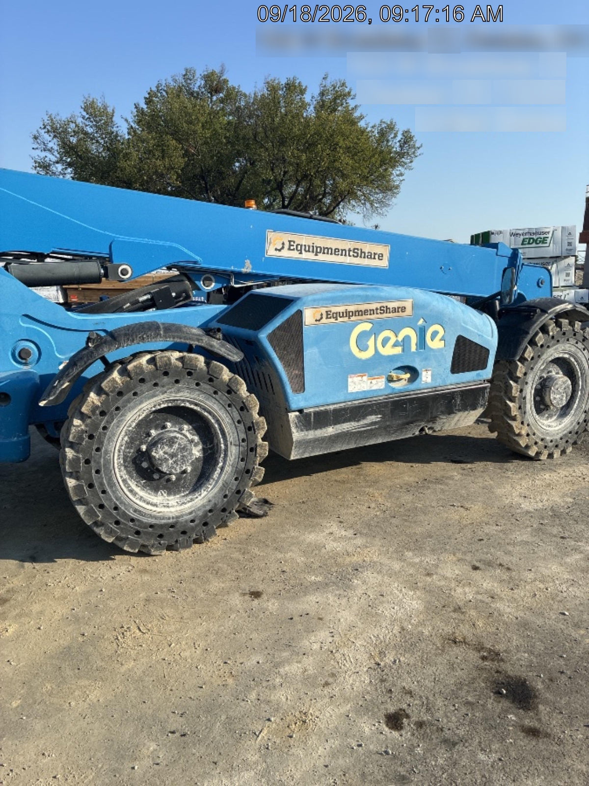 2018 Genie GTH-844 Genie GTH-844 w/ROPS, Work Lights, Solid Tires, RH Cab Mesh, Beacon, 60" Carriage and Forks