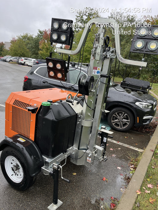 2024 Wanco WLTT-4MM4K Diesel, Deep Sea Controller, Shore Power Plug, Auto Start, (4) 350W LED Floodlights, 4kW Generator, 60 Gal Fuel Tank, 2" Ball, T3