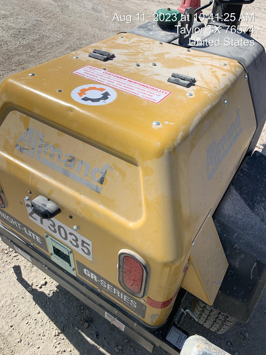 2022 Allmand NLV3GR (4) LED Light Fixture 350W, 23' Vertical Mast, 3kW Prime, Towable, ES Decals, T3