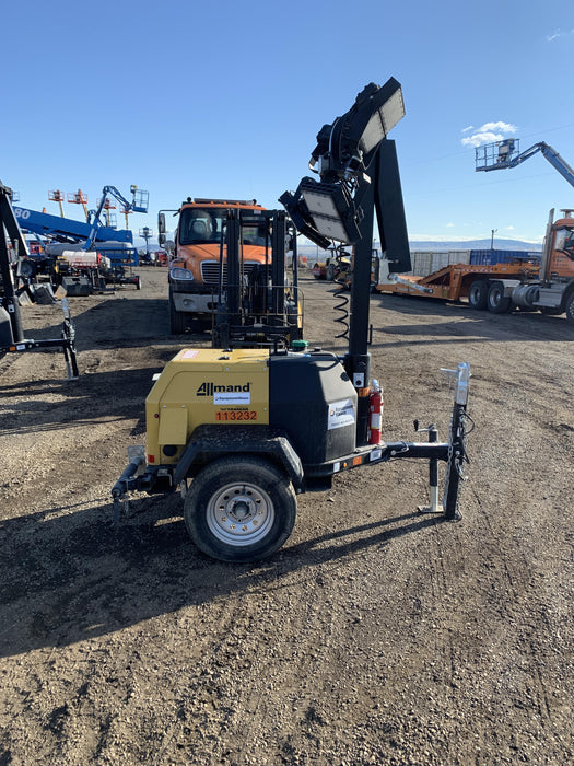 2020 Allmand NLV3GR (4) LED Light Fixture 350W, 23' Vertical Mast, 3kW Prime, Towable, Deep Sea L401, Leveling Jacks, Yanmar T4F 5.8hp