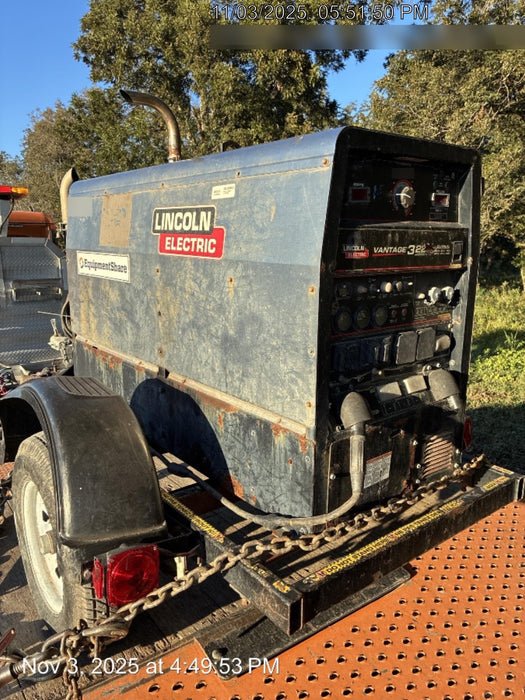 2020 Lincoln Electric Vantage 322 Welder Ready-Pak 3, w/ GPS & Decals (includes trailer, cable rack, fender light kit)