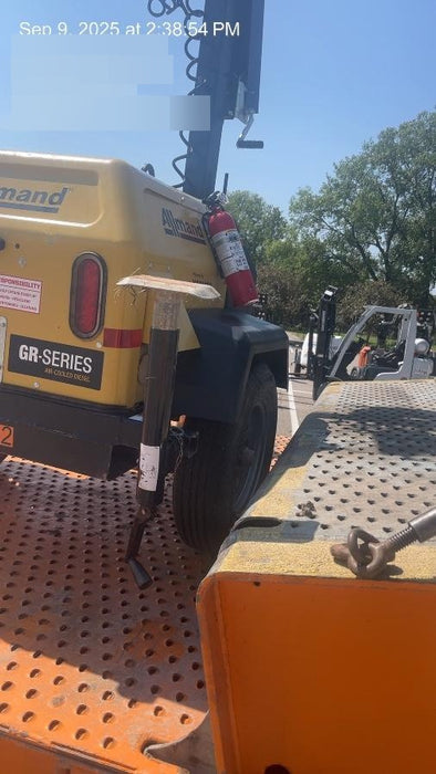 2022 Allmand NLV3GR (4) LED Light Fixture 350W, 23' Vertical Mast, 3kW Prime, Towable, ES Decals, T3