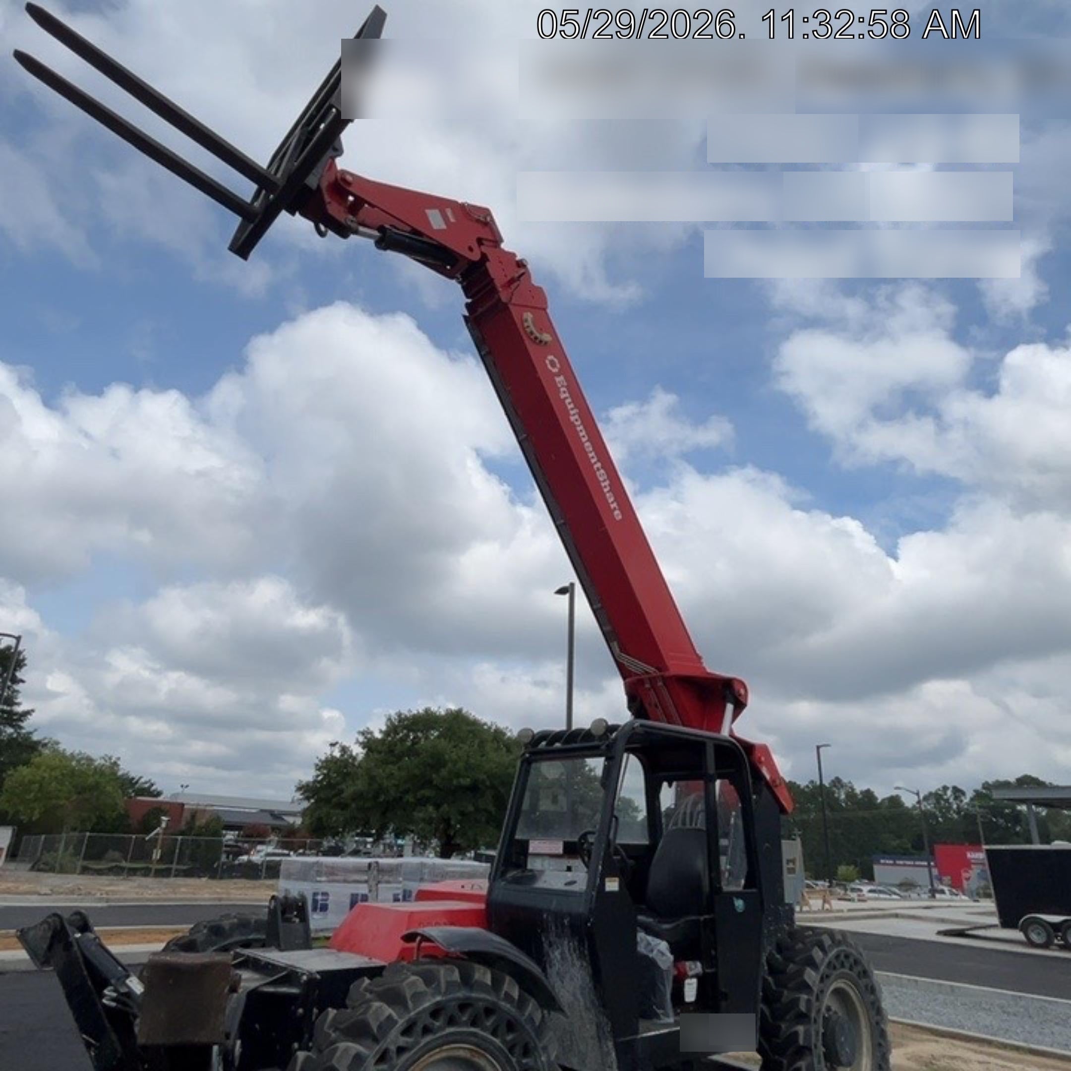 2019 Manitou MTA10055 Canopy, 120 HP, Solid Tires, Work Lights, Lift Hook, Auxiliary Hydraulics 66" Carriage and 60" Forks