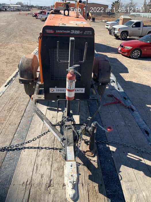 2021 Lincoln Electric Vantage 322 Vantage 322 Ready Pak 3 w/ Telematics & Decals, ORANGE (includes trailer, cable rack, fender light kit)