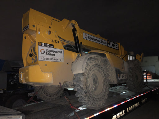 2019 JCB 510-56 74 HP w/CAB/HVAC, Beacon, Worklights, Aux Hydraulics, Solid Tires 66" Carriage/60" Forks