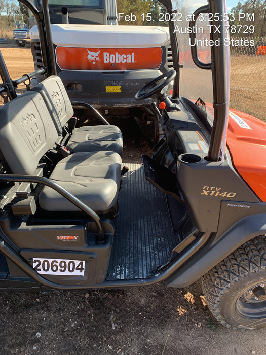 2022 Kubota RTV-X1140W-H Plastic Canopy, Windshield Acrylic Clear, LED Strobe Light, Wire Harness Kit, Back up Alarm