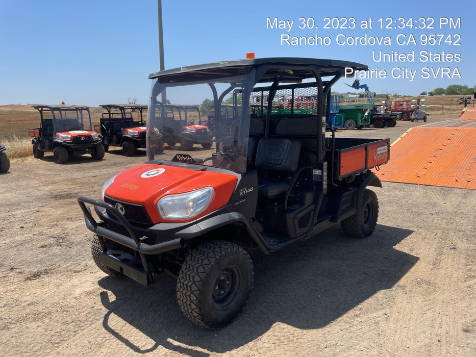 2021 Kubota RTV-X1140W-H Plastic Canopy, Windshield Acrylic Clear, LED Strobe Light, Wire Harness Kit, Back up Alarm