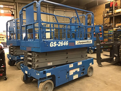 2019 Genie GS-2646 folding rails with full height swing gate