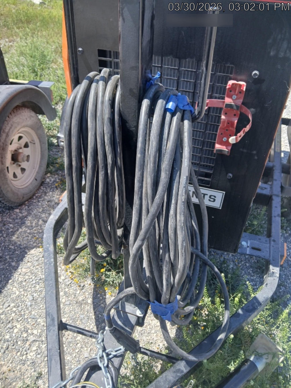 2024 Lincoln Electric Vantage 322 Welder Ready-Pak 3, Two wheel trailer, Fender and Light kit, Cable Rack, Orange