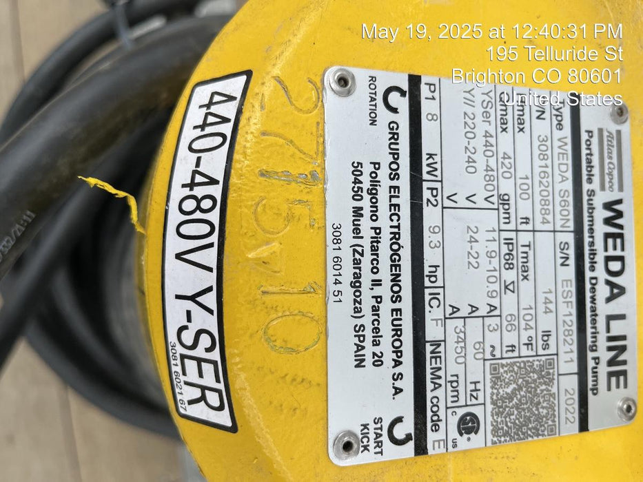 2022 ATLAS COPCO S60 N