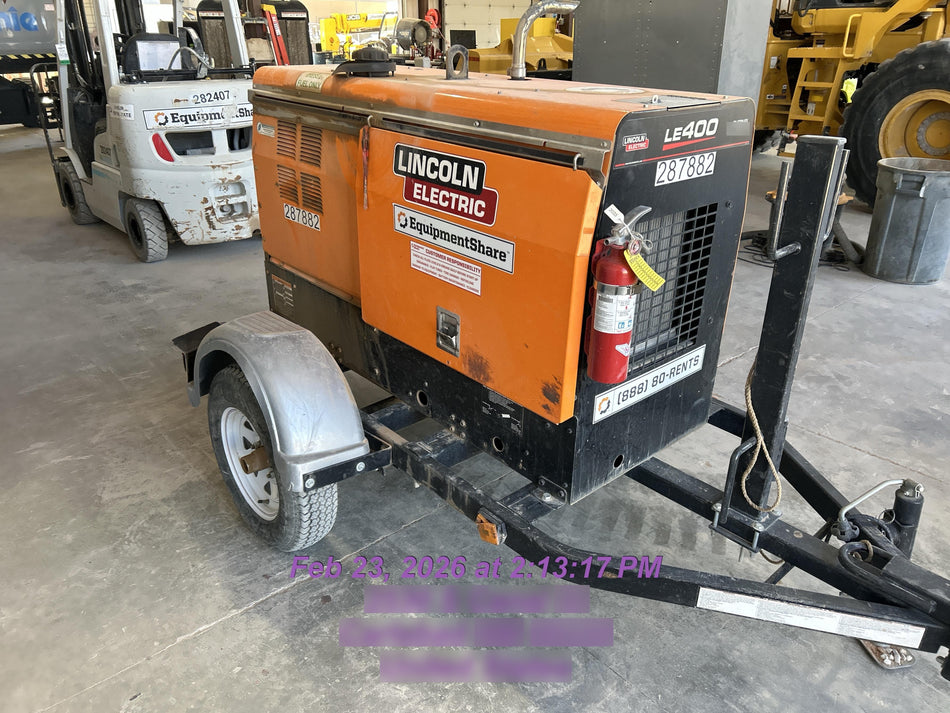 2023 Lincoln Electric LE400 Kubota V1505, Trlr, Cable Rack, Light Kit, ES Decals, T3