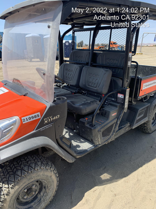 2022 Kubota RTV-X1140W-H Plastic Canopy, Windshield Acrylic Clear, LED Strobe Light, Wire Harness Kit, Back up Alarm