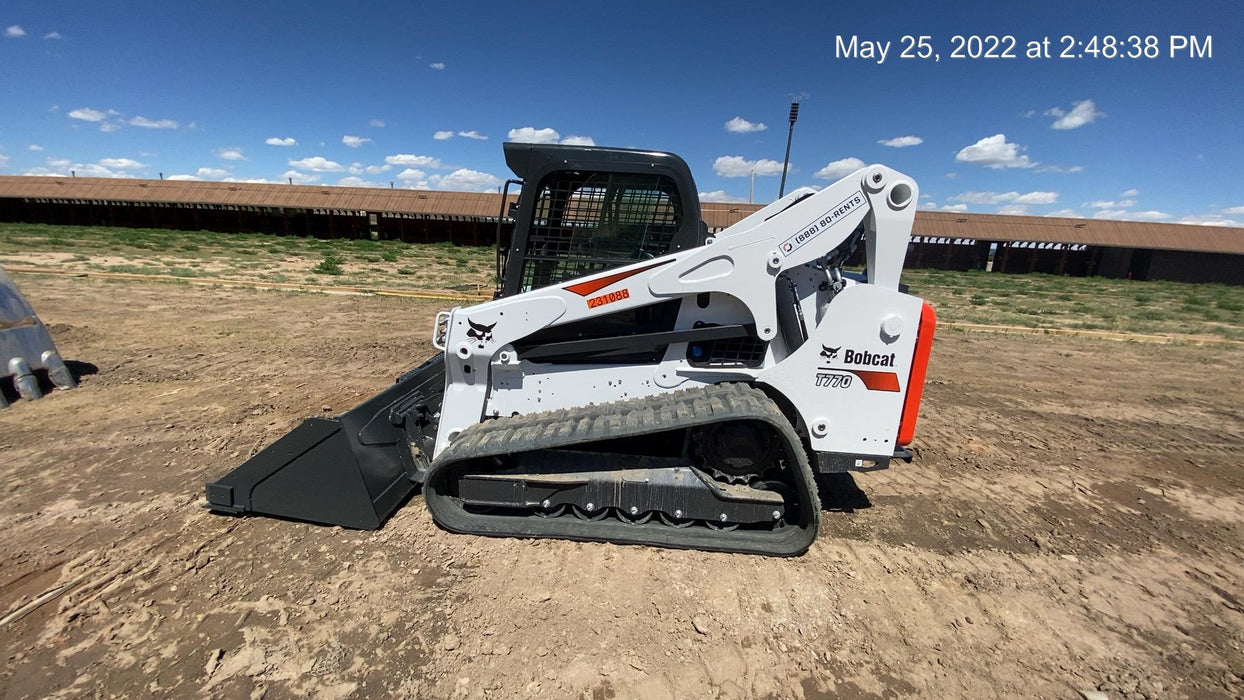 2022 Bobcat T770 92hp Doosan Diesel, Cab/Heat/Air, Rubber Tracks, Manual QC