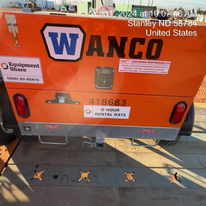 2024 Wanco WLTT-4MM4K Diesel, Deep Sea Controller, Shore Power Plug, Auto Start, (4) 350W LED Floodlights, 4kW Generator, 60 Gal Fuel Tank, 2" Ball, T3