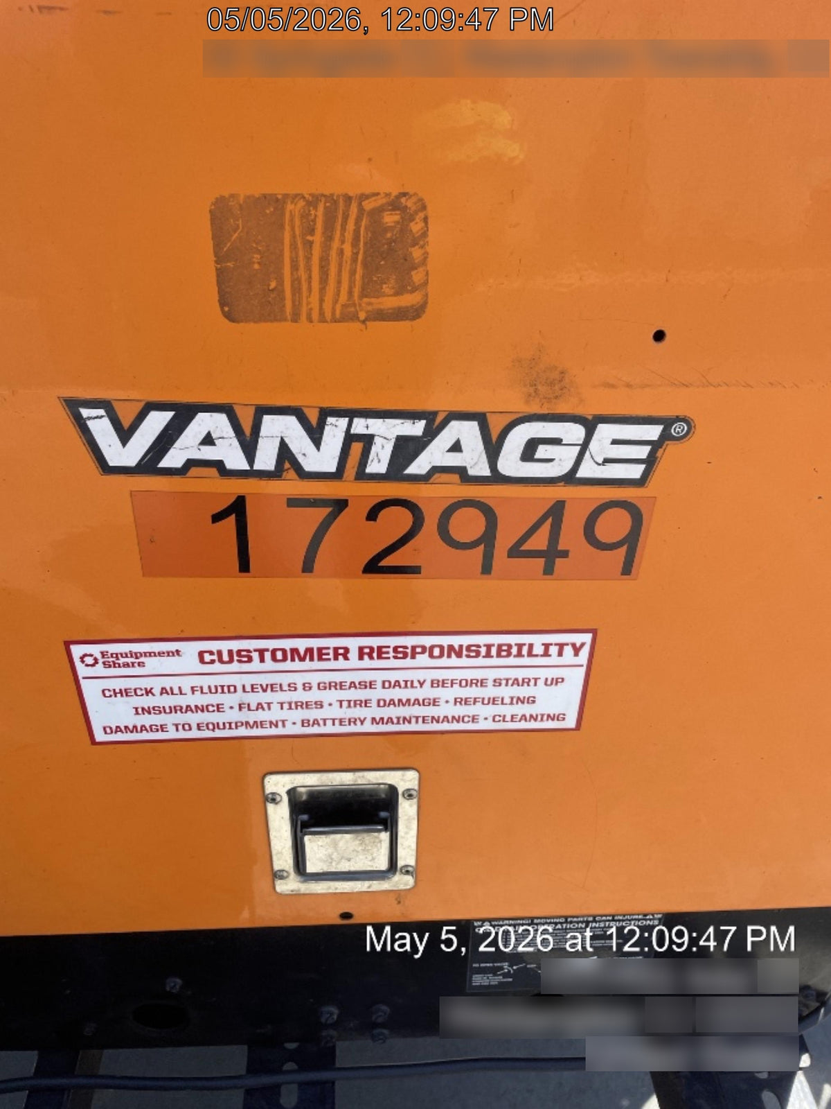 2021 Lincoln Electric Vantage 322 Vantage 322 Ready Pak 3 w/ Decals, ORANGE (includes trailer, cable rack, fender light kit) NO Telematics