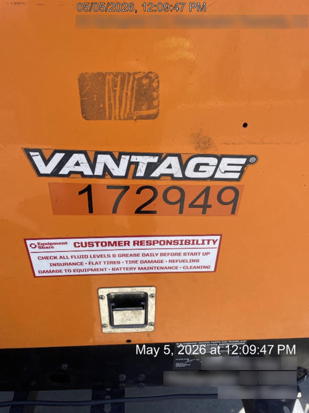 2021 Lincoln Electric Vantage 322 Vantage 322 Ready Pak 3 w/ Decals, ORANGE (includes trailer, cable rack, fender light kit) NO Telematics