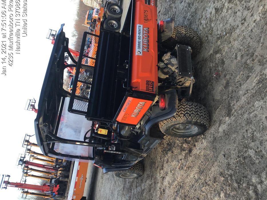 2020 Kubota RTV-X1140W-H 4WD utility cart -LED strobe -Windshield tempered glass -Plastic canopy -Wire harness kit -Backup alarm