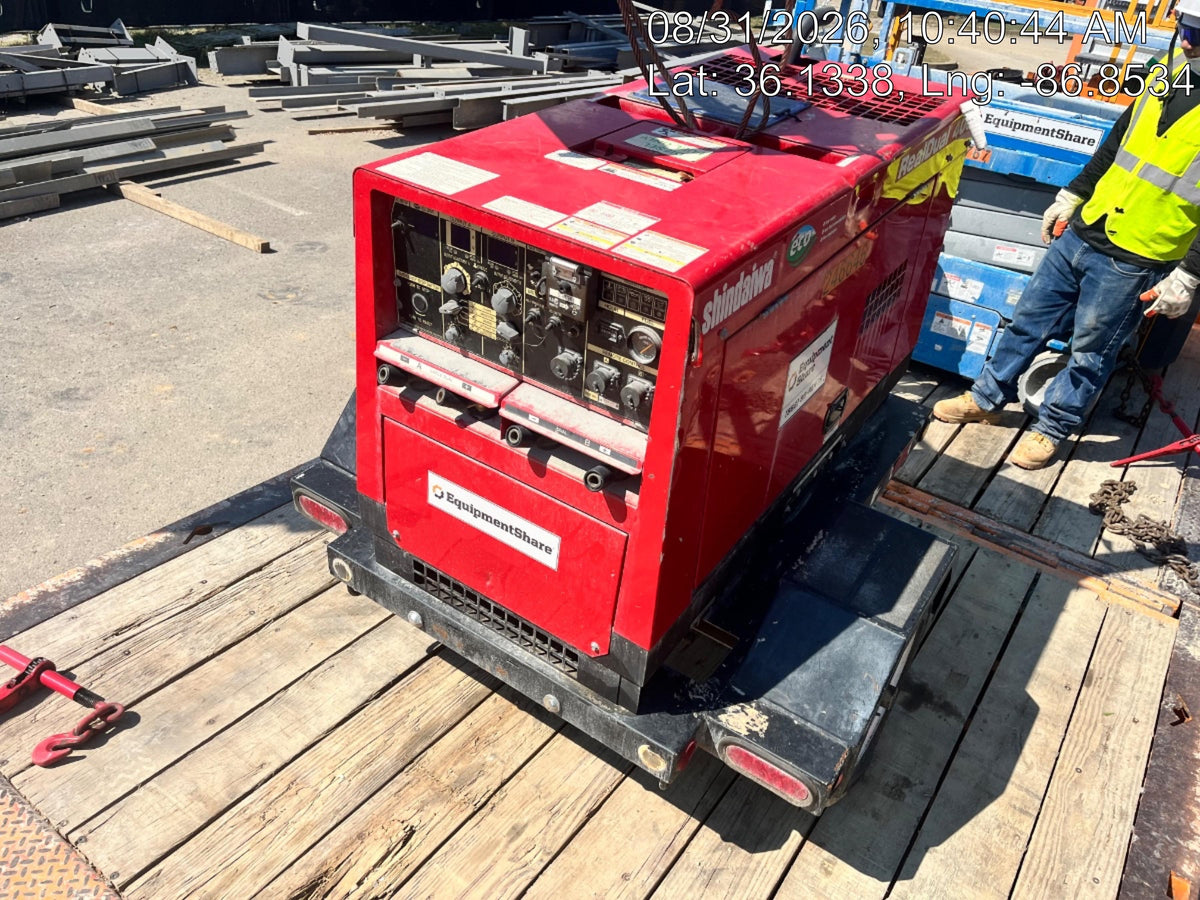 2022 Shindaiwa DGW400MDL Kubota D902 Engine, 23 HP, Dual Op Welder, Wire, Arc, Droop Stick, Tig, and CC Stick Functionality, Simulphase, 3 Phase and 1 Phase Gen Output, Single Axle NB Trlr, Slr Trckl Chrg 12V 12W, Fire Ext
