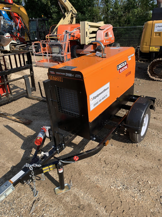 2021 Lincoln Electric Vantage 322 Vantage 322 Ready Pak 3 w/ Decals, ORANGE (includes trailer, cable rack, fender light kit) NO Telematics