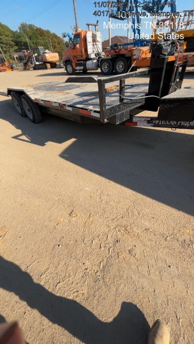 2024 TEXAS PRIDE TRAILERS 21' Lowboy Gravity Tilt Bed 14K Bumper Pull Trailer