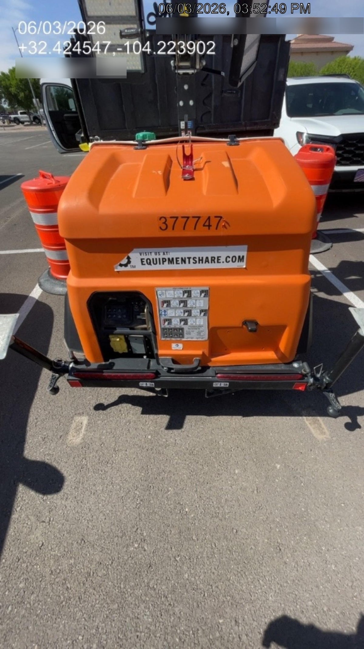 2023 Generac MLT2 Diesel, Flex Switch 120V Input, Powerzone Controller, 
(4) 320W LED Lights, 4kW Generator, 39.9 Gal Fuel Tank, 2" Ball, T3