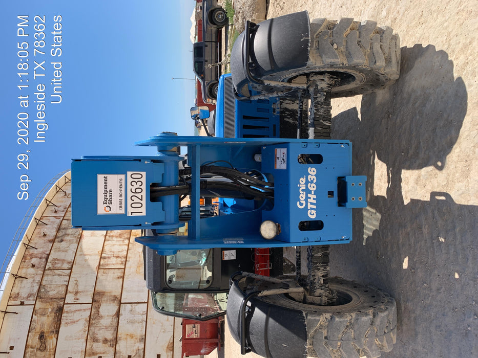 2020 Genie GTH-636 Cab/Heat/Air, Solid Tires, Work Lights, Beacon, Aux Hydraulics, Back up Alarm