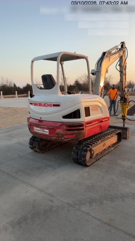 2019 Takeuchi TB240 Takeuchi TB240 Canopy w/Rubber Tracks, Auxiliary Hydraulics, Manual QC, Hydraulic Thumb, 12/18/24" Buckets
