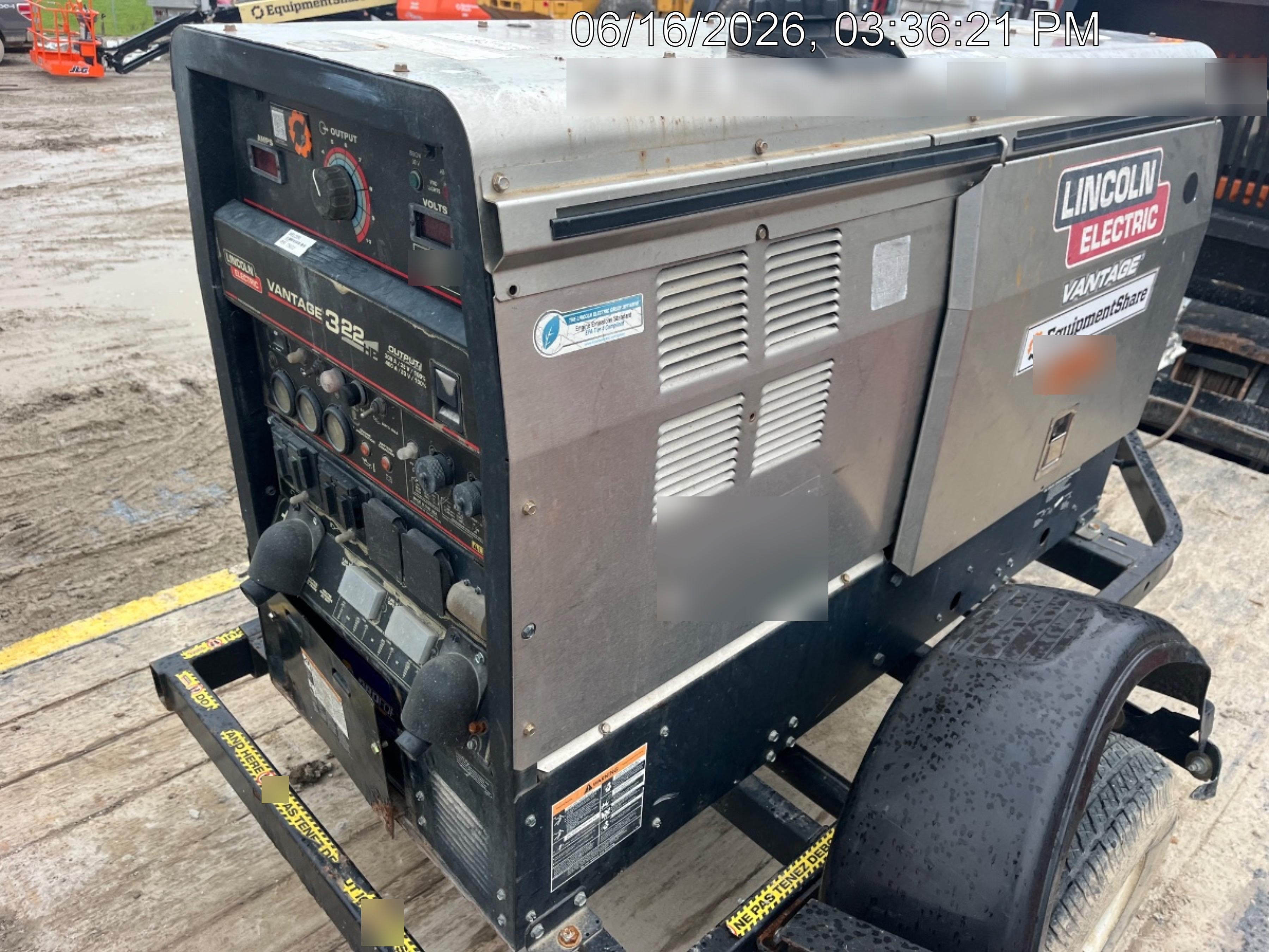 2020 Lincoln Electric Vantage 322 Welder Ready-Pak 3, w/ GPS & Decals (includes trailer, cable rack, fender light kit)