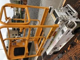 Custom Equipment HB-1430 Hy-Brid Scissor Lift
Platform capacity up to 670 lbs
Working height up to 20 ft
Weighs under 1,700 lbs
Non-marking wheels