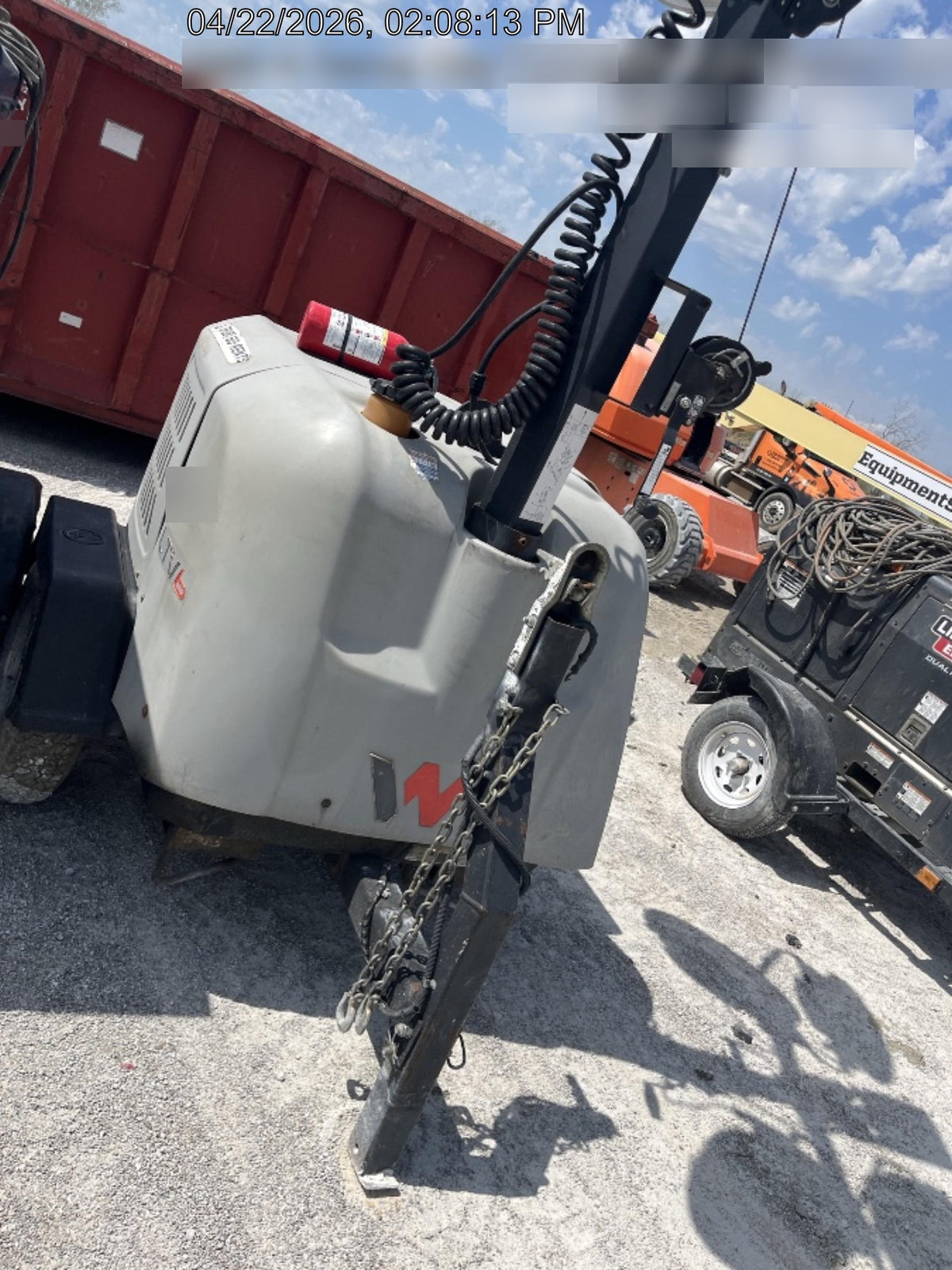 2018 Wacker Neuson LTV6L-MH Wacker Neuson LTV6L Mobile Light Tower w/Fuel Level Sensor Installed