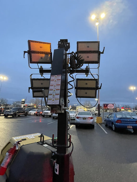 2022 Allmand NLV3GR (4) LED Light Fixture 350W, 23' Vertical Mast, 3kW Prime, Towable, ES Decals, T3