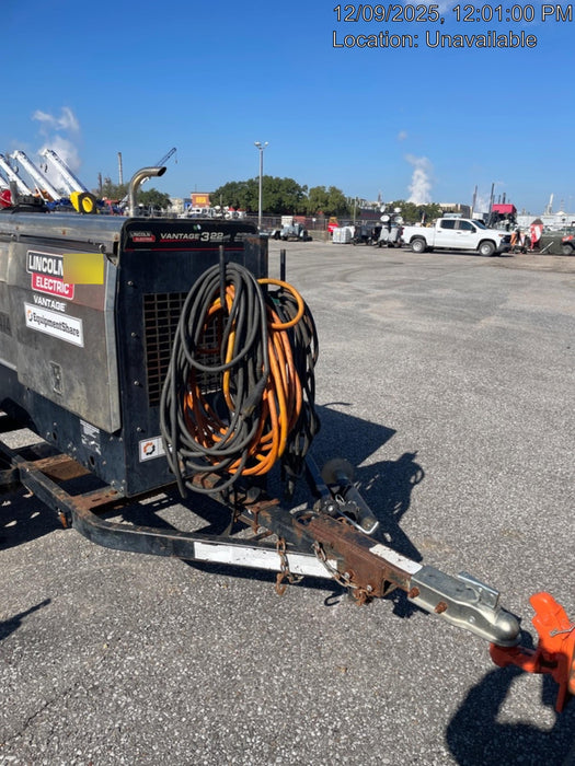 2019 Lincoln Electric Vantage 322 Ready-Pak 3, Two Wheel Trailer, Fender and Light Kit, Cable Rack