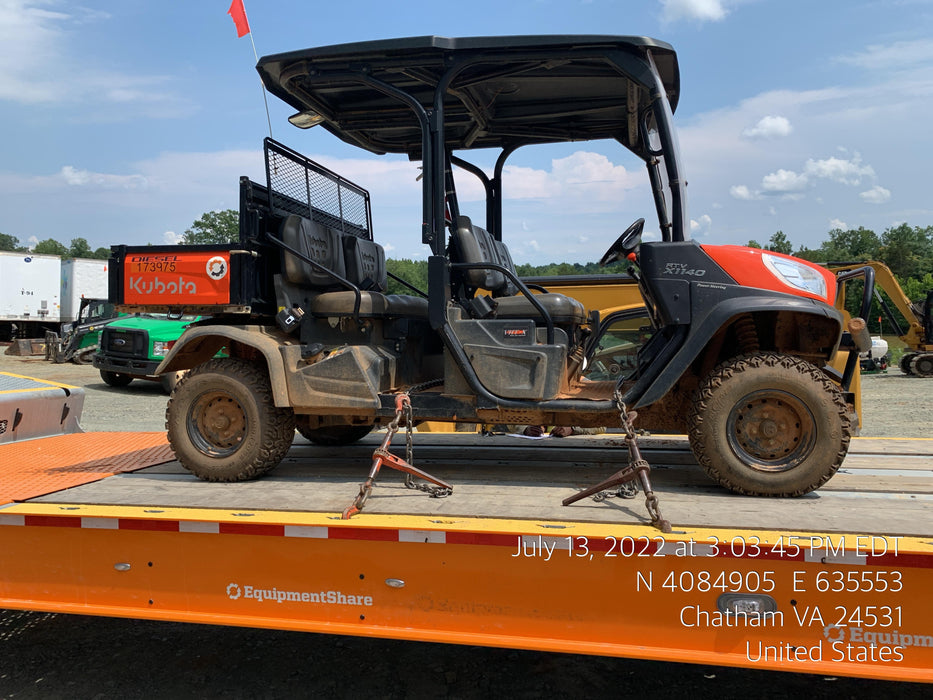 2021 Kubota RTV-X1140W-H Plastic Canopy, Windshield Acrylic Clear, LED Strobe Light, Wire Harness Kit, Back up Alarm