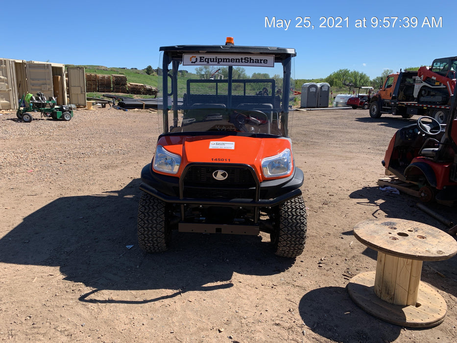 2021 Kubota RTV-X1140W-H Plastic Canopy, Windshield Acrylic Clear, LED Strobe Light, Wire Harness Kit, Back up Alarm