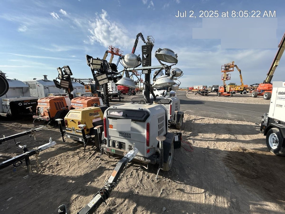 2019 Wacker Neuson LTV6L-MH Mobile Light Tower w/Fuel Level Sensor Installed