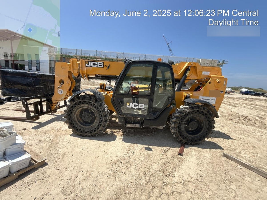 2018 JCB 509-42 JCB 509-42 Enclosed Cab, 74 HP, Solid Tires, Worklights, Beacon, Aux Hydraulics, Lifting Eye
