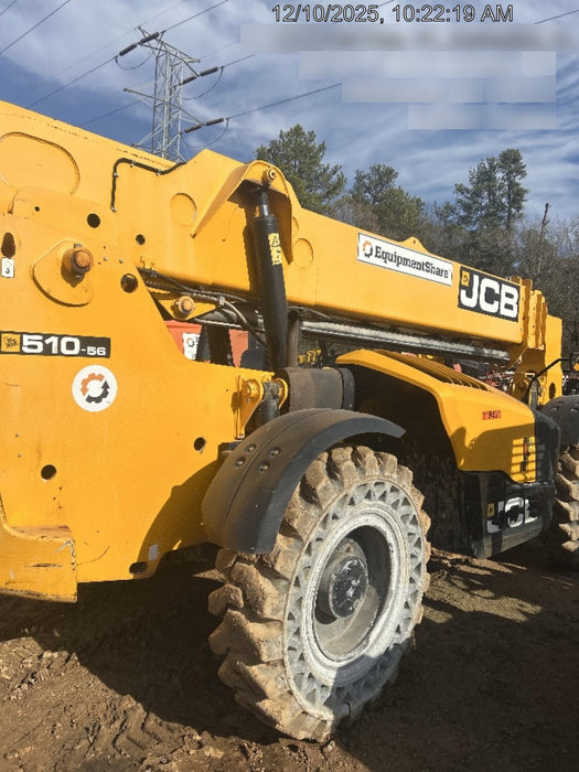 2020 JCB 510-56 Canopy, Solid Tires, Work Lights, Beacon, Aux Hydraulics, Back up Alarm, Lifting Eye, ES Decals