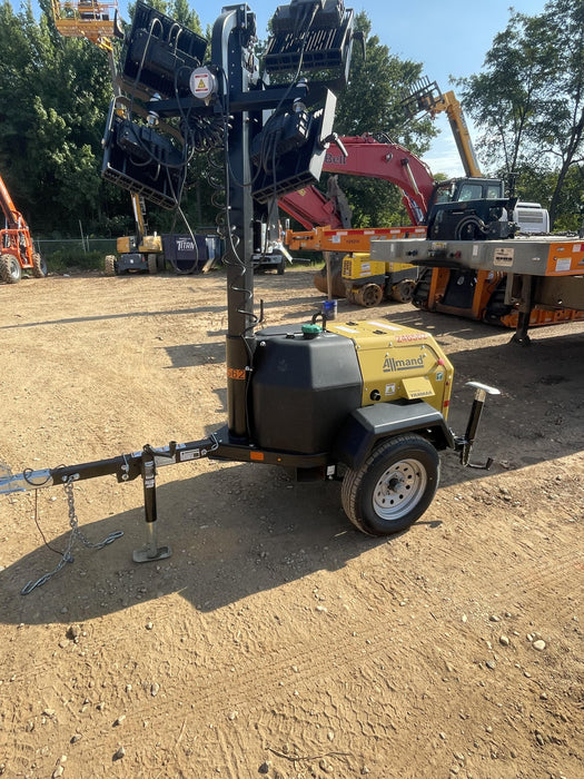 2022 Allmand NLV3GR (4) LED Light Fixture 350W, 23' Vertical Mast, 3kW Prime, Towable