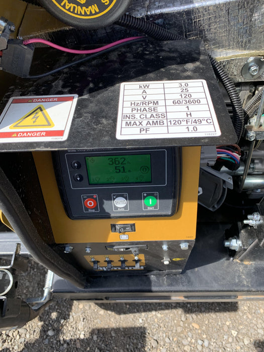 2020 Allmand NLV3GR (4) LED Light Fixture 350W, 23' Vertical Mast, 3kW Prime, Towable, Deep Sea L401, Leveling Jacks, Yanmar T4F 5.8hp