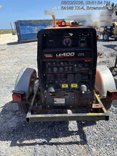 2022 Lincoln Electric LE400 Kubota V1505, Trlr, Cable Rack, Light Kit, ES Decals, T3